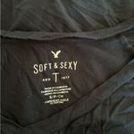 American Eagle  black soft & sexy v neck short sleeve t shirt size Small Photo 1