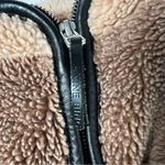 ANINE BING  Royce Pullover Sherpa Sweatshirt in Brown and Tan Photo 6