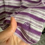 Talbots T by Top Women's Stripe Purple White Long Sleeve Scoop Neck Size 2X Photo 3