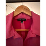 Moa Moa  Hot Pink Faux Suede  Button Down Shirt Size‎ Small Photo 4