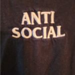 Eighty Eight  anti social black cropped top size womens medium Photo 1