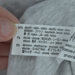 ZARA NEW  Long Sleeve Bodysuit Heather Grey Women L Cotton Jersey Snap Fitted Top Photo 5