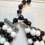 Black White Gold Fauceted Bead 3 Strand Necklace Womens Costume Jewelry Classic Photo 3