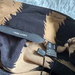 VERO MODA Tan and Black Abstract Print High-Neck Blouse Photo 7