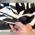 ZARA Twist Crop Charcoal/Cream Abstract Tropical Print Resort Wear Top Sz XS🧡 Photo 3