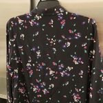 Sézane 💕SEZANE💕 100% Silk Button Down Shirt Dress ~ Black Floral Print XS Photo 9