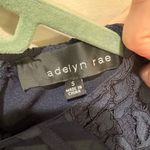 Adelyn Rae Navy Lace Illusion Long Sleeve Sheath Dress Sz S Photo 8