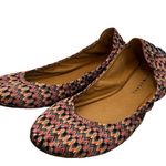 Lucky Brand Echo Ikat Geometric Corset Lacing Ballet Slip On Flats Womens 11 Photo 5