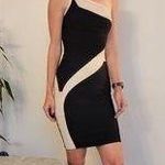 Herve Leger Audrey one-shoulder colorblock panel bandage dress size S small Photo 17