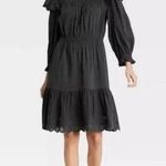 Universal Threads NWT, Universal Thread Ruffle Long Sleeve Ruffle Dress Dark Gray, Sz XS Photo 0