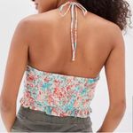 American Eagle NWT  AE  Floral Print  Halter Crop Top Photo 1