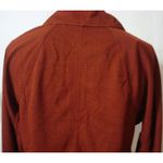 prAna NWT New Womens S Waffle Knit Wool Top Rhubarb Red Orange 1/2 Zip Thumbhole Photo 3