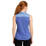 Adidas Purple Sleeveless Golf Shirt Geometric Trim Size L Sporty Chic Tenniscore Photo 2