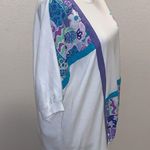 Vintage white seashell nautical floral short sleeve shirt Size XL Photo 4