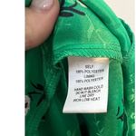 Lulus Lulu’s Chic Style Green Floral Jacquard Satin High-Low Midi Wrap Dress Sz. S Photo 6