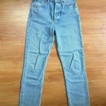 AGOLDE Riley High Rise Crop Straight Jeans in Shiver Size 25 Photo 4