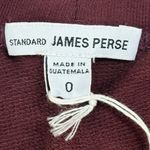 James Perse James‎ Perse Burgundy Cotton Crewneck Size 0 NWT Photo 4