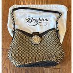 Brighton  Jani woven black trim shoulder bag 13”x10” Photo 9