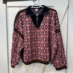 Nouveaux Womens Sweater 3XL Anthro 1/4 Zip Knit Geo Bright Pink Size undefined Photo 1