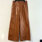 Free People Star Crossed Lovers Straight Faux Leather Pants Size 8 Photo 2