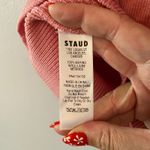 STAUD NWT  Damask Pink Sullivan Top Sweater V-neck Preppy Wool Women size Medium Photo 10