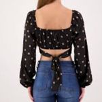 Blu Pepper Satin Corset Dot Top Photo 8