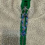 Urban Outfitters Teddy Jacket with Blue Pockets and Green Trim Photo 8