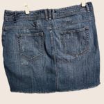 Pure Energy WOMEN'S BLUE JEAN DENIM DISTRESSED FRAYED MINI SKIRT PLUS  SIZE 14 Photo 4