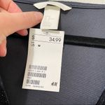 H&M  Blue Velvet Glittered Long Sleeve Mini Shift Party Dress Womens M Holiday Photo 4