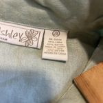 Jane Ashley  Green Women's Size  2X-Large Short Sleeve  Button Up Shirt Linen ….. Photo 2