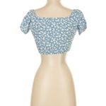 Reformation | Azzuro Blue Floral Crop Top | Sz 2 Photo 1