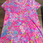 Lilly Pulitzer Etta Scoop Neck Top Pink Isle Shell Me Something XS Photo 0