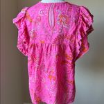 Charlie Paige  Ruffled Swiss Dot Blouse Photo 4