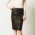 Anthropologie MAEVE Camo Brocade Ponte Pencil Midi Skirt Photo 0