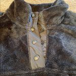 Lands' End  Quarter Snap Fleece Pockets Mock Neck Black Size LARGE 14-16 Photo 0