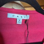 CAbi NWT Pink Swanky Sweater Ruched Bow Cardigan Cotton Cashmere Blend Sz Medium Photo 3