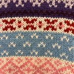 SO  Fair‎ Isle Cardigan Ski Sweater Large Juniors Zip Front Pink Colorful Y2k Photo 5