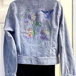 Universal Threads NWT-Universal Thread Purple Denim Jean Jacket with Defects and Home Embroidery-S Photo 3