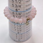 Erimish  frosted pink & champagne colored faceted bead bracelet Photo 2