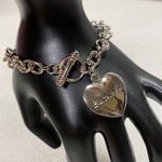 Danburry Mint Ohio State Buckeyes Heart Charm Toggle Bracelet Silver Tone Photo 6