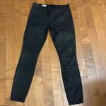 Gap 1969 WOMENS COATED BIKER LEGGING JEANS black size 26 Photo 2