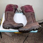 UGG Belcloud Waterproof Brown Boots Brown Suede Leather US 8 UK 6.5 EU 39 Photo 3