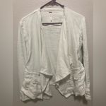 Free People Raw Femme Linen Blend Open Front White Jacket Size Small Photo 4