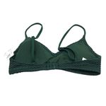 Aerie  Bikini Top Crochet V Neck Scoop Dark Green XL Photo 1