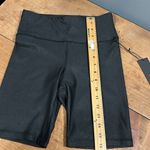 Mono B size small black foil high waist biker shorts discreet phone pouch new Photo 7