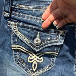 Rock Revival Elaina Boot Cut Bling Embroidered Flap Pocket Jeans Size 28x34 Photo 2