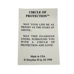 Vintage Guardian Angel Circle Of Protection Gold Tone Lapel Pin Estate Jewelry Photo 3