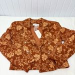 Elegant Floral Burnt Orange Blazer Size M New Size M Photo 10