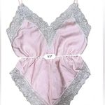 Vintage Ms. Leslee Pink Teddy Bodysuit Romper French Cut Tagged Large Fits Small Photo 6