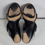 Sergio Rossi  Suede Leather Buckle Wood Platform Cone Heels Slides Sandals Sz 37 Photo 9